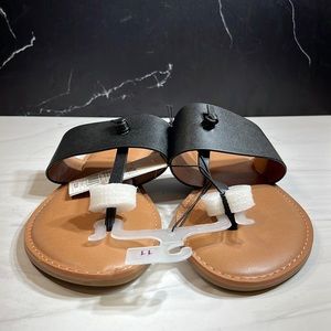 A New Day Amelia Sandal Black/Brown sz 11